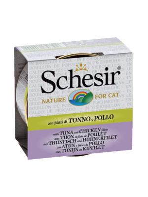 SCHESIR GATO ATUM COM FILETE DE FRANGO EM CALDO DE PEIXE 70GR